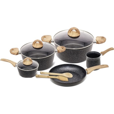 Easy Cook Marble Coated Cookware set 10pcs