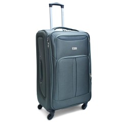 Euro Plus Soft Luggage Trolley Bags for 4 Piece Grey