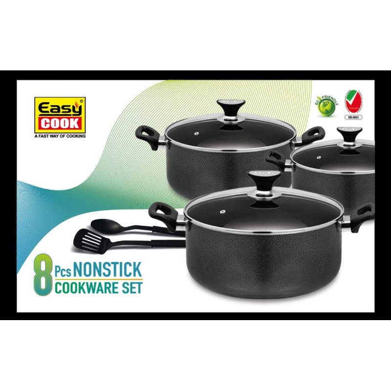 Easy Cook 8pcs Non-Stick Cookware set