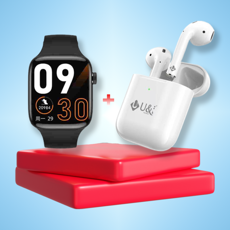 Tracker Smart Watch and Danger Earbud Combo