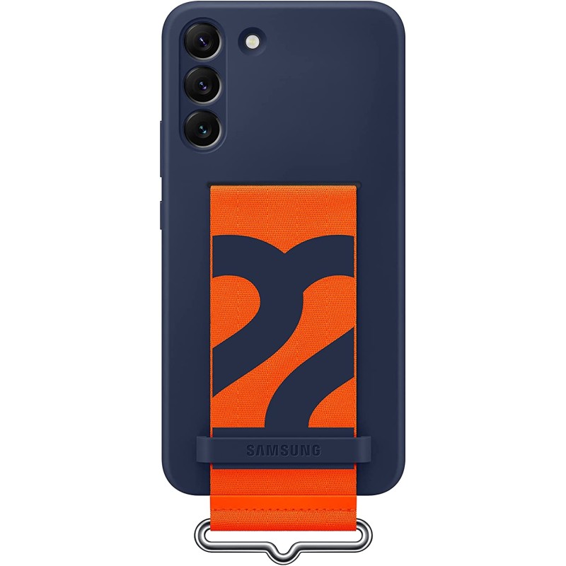 Samsung Galaxy S22+ Silicone Cover with Strap Navy