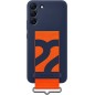 Samsung Galaxy S22+ Silicone Cover with Strap Navy