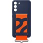 Samsung Galaxy S22+ Silicone Cover with Strap Navy