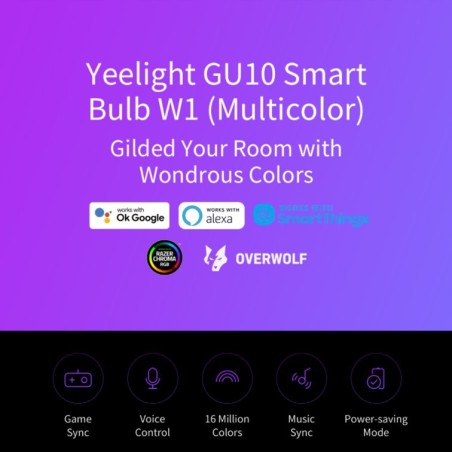 Yeelight GU10 Smart Bulb Multicolor 4-Pack