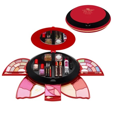 Butterfly Design Makeup Kit - Black and Red