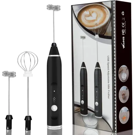 Basketo Milk Frother USB Rechargeable Handheld Foam Maker