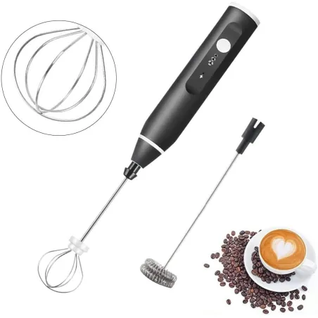 Basketo Milk Frother USB Rechargeable Handheld Foam Maker