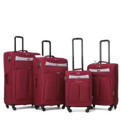 Vip Tour 4Wheel Soft Luggage Trolley Bags 4Piece Set