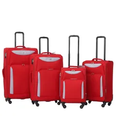 Vip Tour 4Wheel Soft Luggage Trolley Bags 4Piece Set