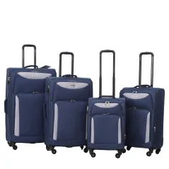 Vip Tour 4Wheel Soft Luggage Trolley Bags 4Piece Set