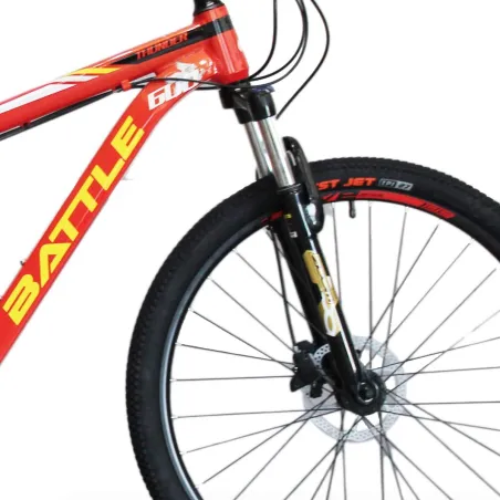 Battle Thunderbolt 600 MTB Road Bike - Red, 27.5 inch