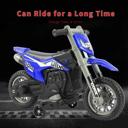 Ride on Electric Motorcycle Battery Powered 2 Wheels Bike with Training Wheels