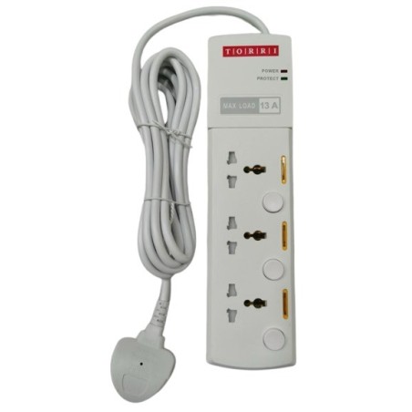 Torri Multi-Function 3 Way Power Strip-3 Meter