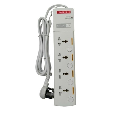 Torri Multi-Function 4 Way Power Strip 3-Meter