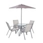 Garden Dining Set 4 Seater with Parasol