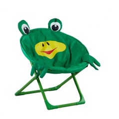 Green Material Children Animal Cartoon Moon C Small Round Chair
