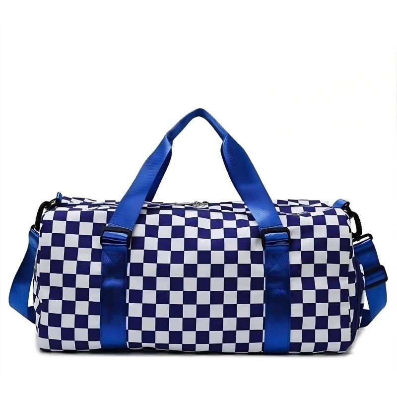 Lightweight Portable Plaid Gym Bag