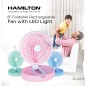 Hamilton 8" Foldable Rechargeable Fan With Led Lights 5.5 Watts Hamilton 8" Foldable Rechargeable Fan With Led Lights 5.5 Watts