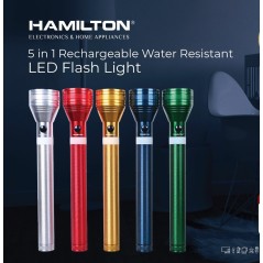 Hamilton Rechargeable Led Flash Light 5 In 1 Combo