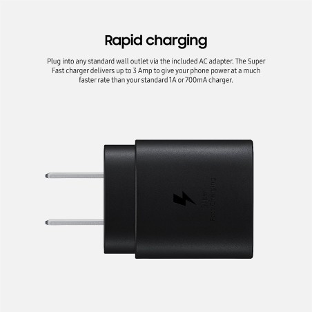 Samsung Travel Adapter 25W Without Cable Black