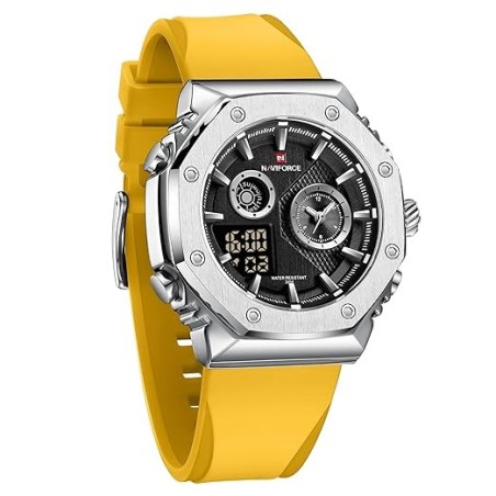 Naviforce Men Dual Display Analog Digital Watch