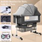 Easy Folding Portable Baby Cradle with Large Storage Basket