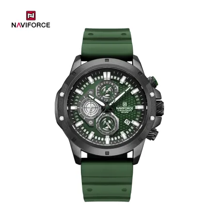 NAVIFORCE NF8036 Sports Quartz Watch Chronograph Date Waterproof Silicone Strap Men’s Watch