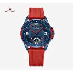 NAVIFORCE 9215T Luxury Fashion Watch For Men Classic Silicone Band Waterproof Sports Quartz Movement Wristwatch Relogio