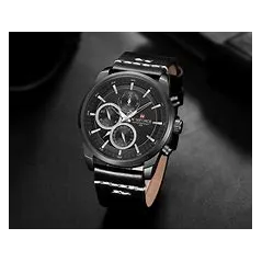 NAVIFORCE NF 9148 Men’s Quartz Waterproof Sport Leather Wrist Watch