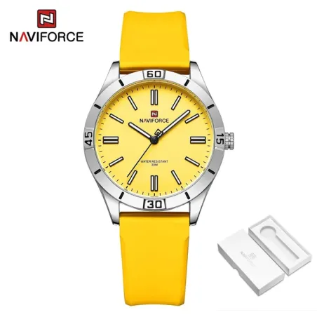 NAVIFORCE New Design Women's Simple Watch Fashion Ladies Clock Waterproof Silicone Strap Wristwatch Relogio Feminino