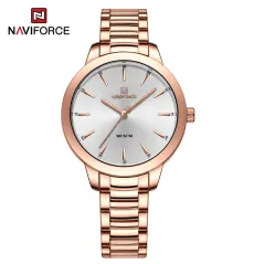 NAVIFORCE Women’s Watch Stainless Steel – Rose gold Blue