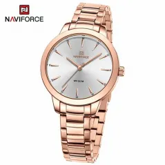 NAVIFORCE Women’s Watch Stainless Steel – Rose gold Blue