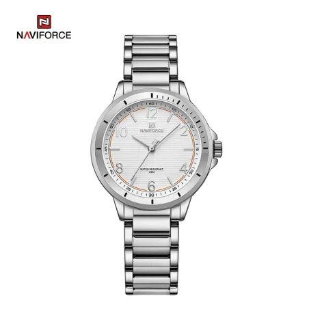 NAVIFORCE Fashion Water Resistant Stainless Steel Lady Quartz Bracelet Distinctive Girl Gift Wrist Watch