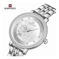 NAVIFORCE Women’s Creative Diamonds 3D Dial Elegant Bracelet watch
