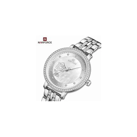 NAVIFORCE Women’s Creative Diamonds 3D Dial Elegant Bracelet watch