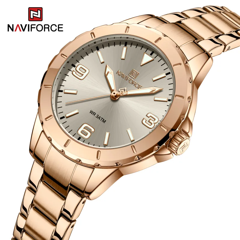 NAVIFORCE Ladies Luxury Watch Stainless Steel