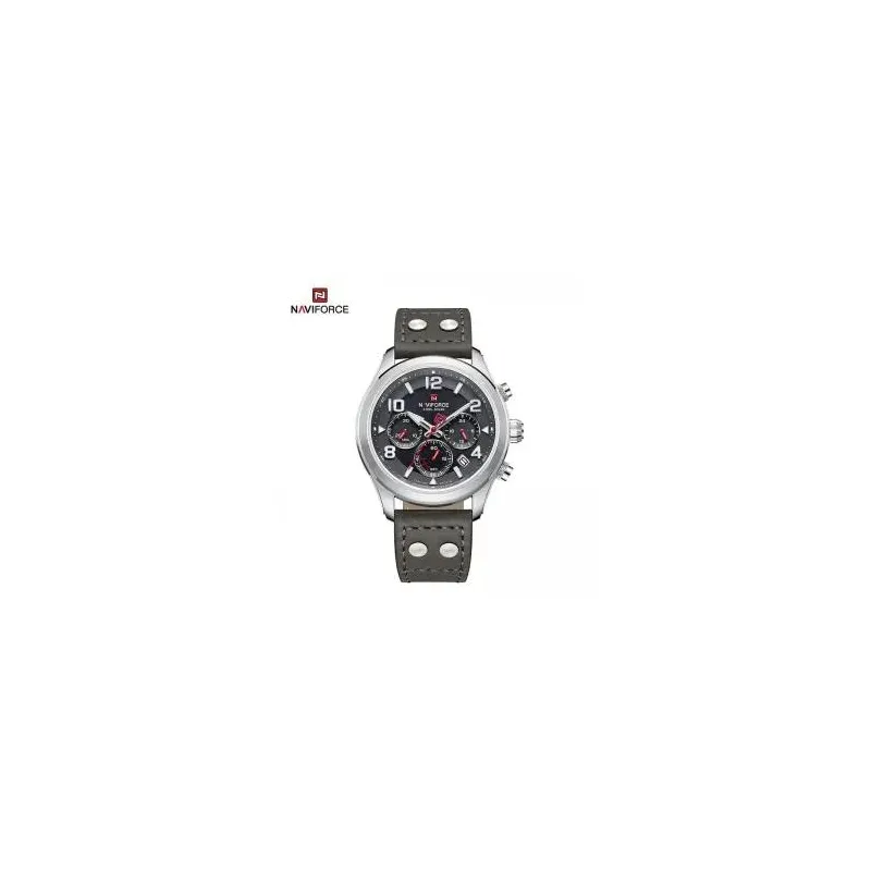 Naviforce Luxury Solar Powered 5ATM Waterproof Casual Leather Chronograph Men’s Watch NFS1006