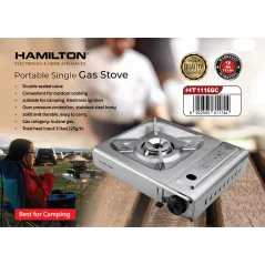 Hamilton Portable Single Gas Stove HT1116GC