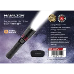 HAMILTON FLASHLIGHT (ZOOMABLE) 7W WATERPROOF DESIGN
