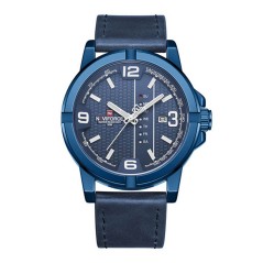 Naviforce Mens Watch Leather Strap Allocate Date&Week