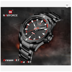 Naviforce Mens Watch Analog And Steel