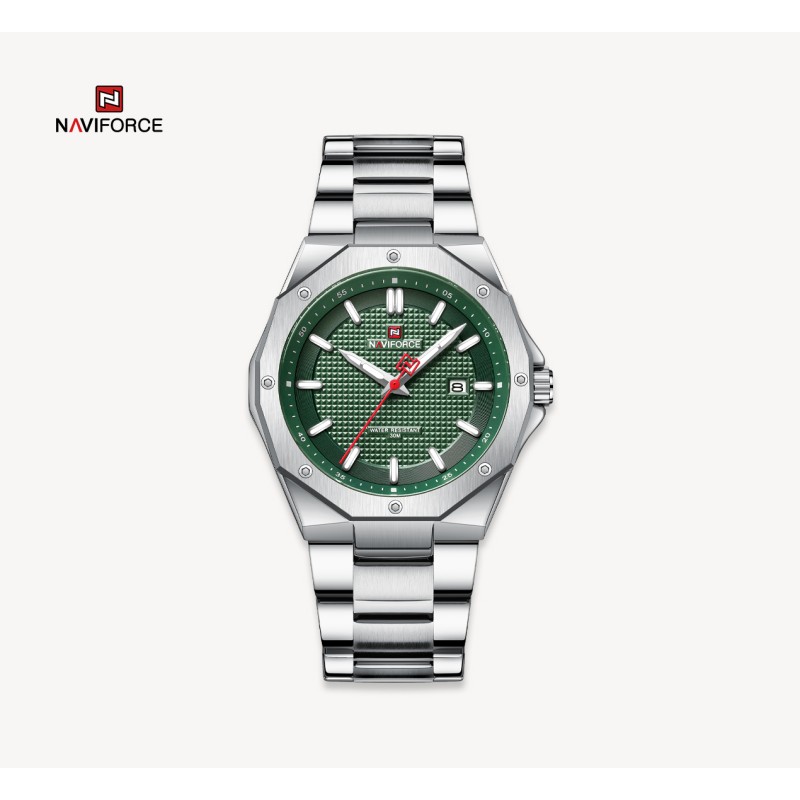 Naviforce Mens Stainless Steel Analog Watch