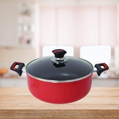Easy cook 26 Cm Non Stick Casserole with Glass Lid 2.5MM