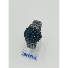 Imperial Metal Band With Analog And Digital Watch