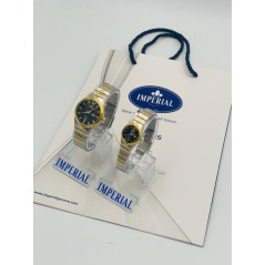 Imperial Folding Ladies&Gents Watch Combo with Day&Date