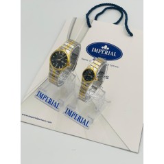 Imperial Folding Ladies&Gents Watch Combo with Day&Date