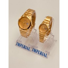 Imperial Folding Ladies&Gents Watch Combo with Day&Date