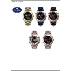 Imperial Metal Band With Analog And Digital Watch