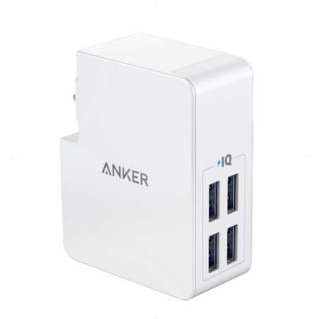 Anker Powerport 4 LITE EU/ES/FR/ES+ UK White In Offline White