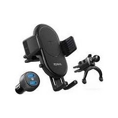 Anker Powerwave 7.5 Car Mount With 2-Port Quick Charge 3.0 Car Charger Black